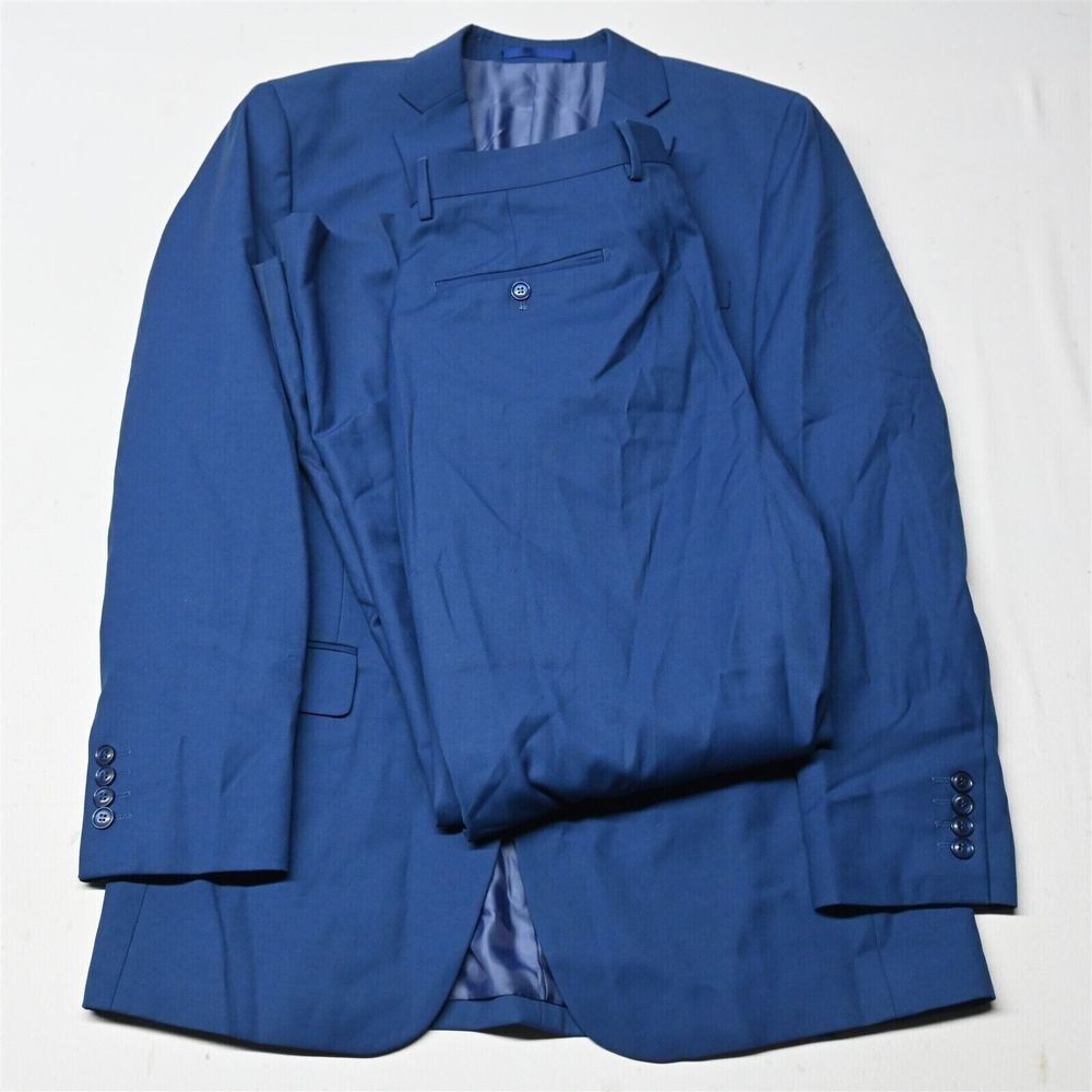 Alberto Cardianli 42L 36x32 Blue Slim Fit‎ Mens Jacket Pants Suit